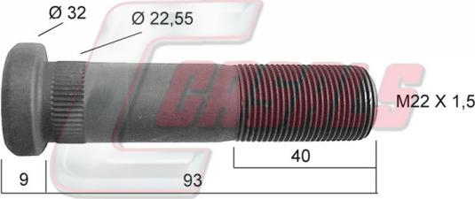 Casals 21214 - Stud, wheel hub car-mod.net