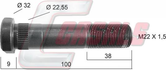 Casals 21215 - Stud, wheel hub car-mod.net