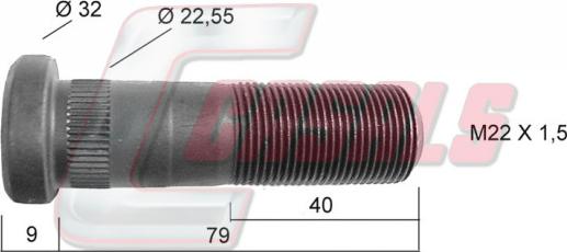 Casals 21211 - Stud, wheel hub car-mod.net
