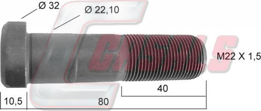 Casals 21239 - Stud, wheel hub car-mod.net
