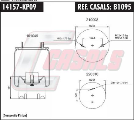 Casals B1095 - Bellow, air suspension car-mod.net
