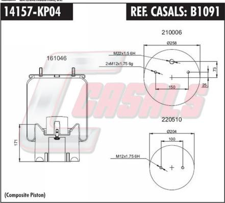 Casals B1091 - Bellow, air suspension car-mod.net