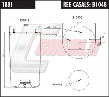 Casals B1048 - Bellow, air suspension car-mod.net