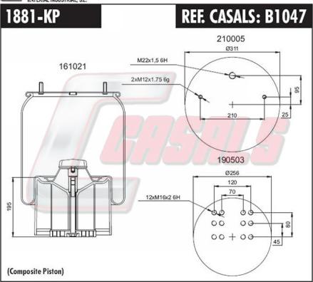 Casals B1047 - Bellow, air suspension car-mod.net