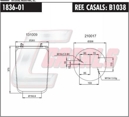 Casals B1038 - Bellow, air suspension car-mod.net