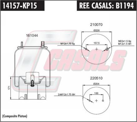Casals B1194 - Bellow, air suspension car-mod.net