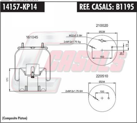 Casals B1195 - Bellow, air suspension car-mod.net