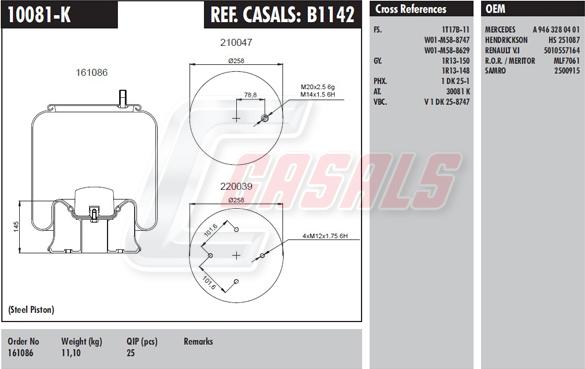 Casals B1142 - Bellow, air suspension car-mod.net