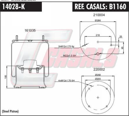 Casals B1160 - Bellow, air suspension car-mod.net