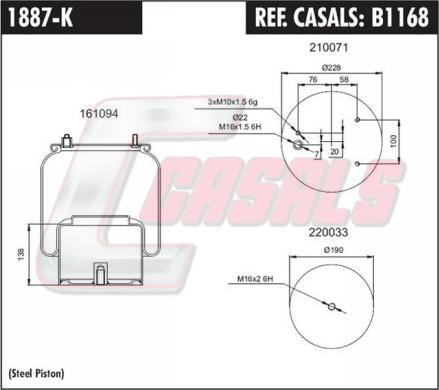 Casals B1168 - Bellow, air suspension car-mod.net