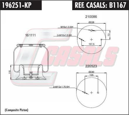 Casals B1167 - Bellow, air suspension car-mod.net