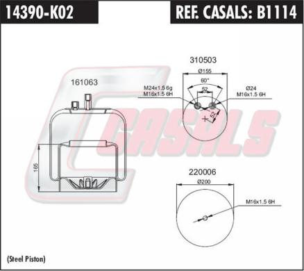 Casals B1114 - Bellow, air suspension car-mod.net