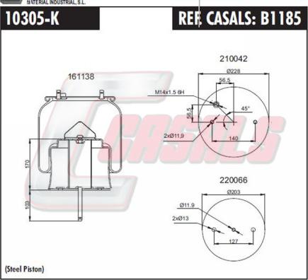 Casals B1185 - Bellow, air suspension car-mod.net
