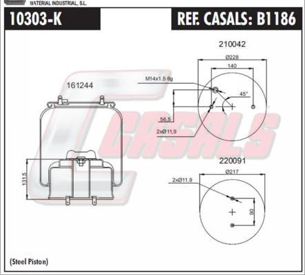 Casals B1186 - Bellow, air suspension car-mod.net