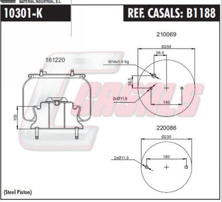 Casals B1188 - Bellow, air suspension car-mod.net