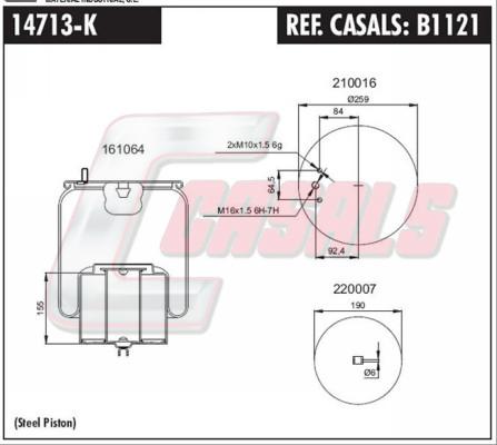 Casals B1121 - Bellow, air suspension car-mod.net