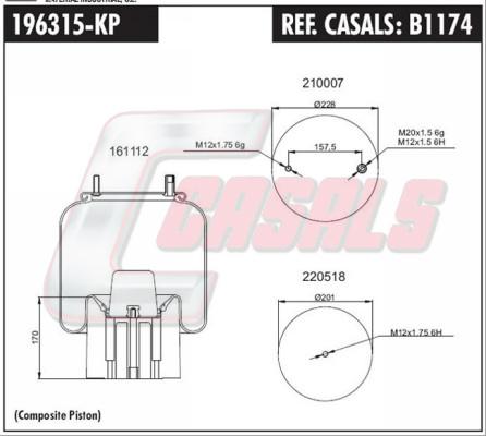 Casals B1174 - Bellow, air suspension car-mod.net