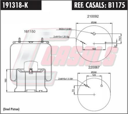 Casals B1175 - Bellow, air suspension car-mod.net