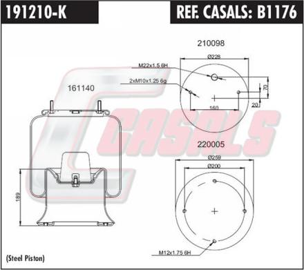 Casals B1176 - Bellow, air suspension car-mod.net