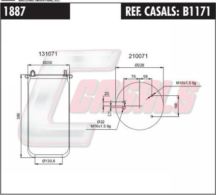 Casals B1171 - Bellow, air suspension car-mod.net