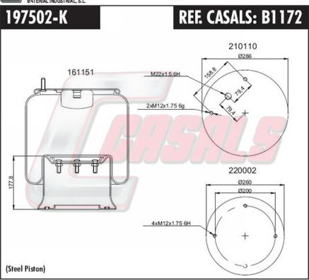 Casals B1172 - Bellow, air suspension car-mod.net