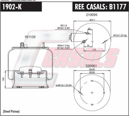 Casals B1177 - Bellow, air suspension car-mod.net