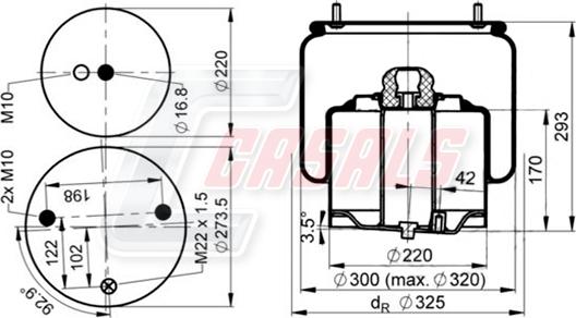 Casals B3001 - Bellow, air suspension car-mod.net