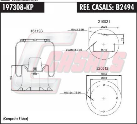 Casals B2494 - Bellow, air suspension car-mod.net