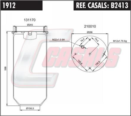 Casals B2413 - Bellow, air suspension car-mod.net