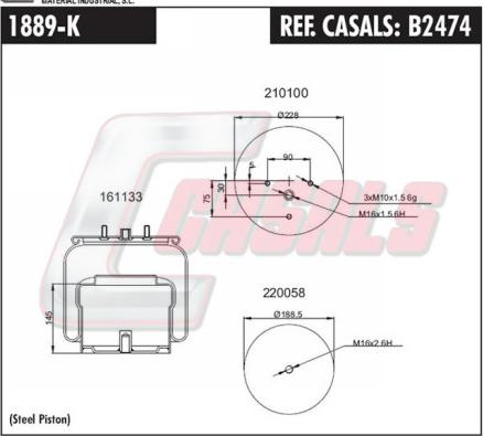 Casals B2474 - Bellow, air suspension car-mod.net