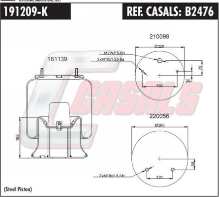 Casals B2476 - Bellow, air suspension car-mod.net