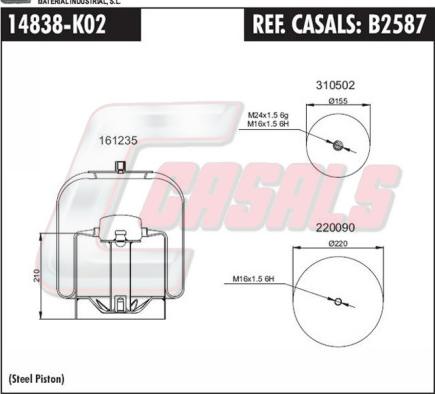 Casals B2587 - Bellow, air suspension car-mod.net
