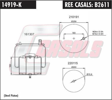 Casals B2611 - Bellow, air suspension car-mod.net