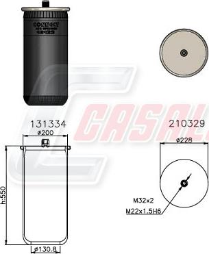 Casals B2633 - Bellow, air suspension car-mod.net