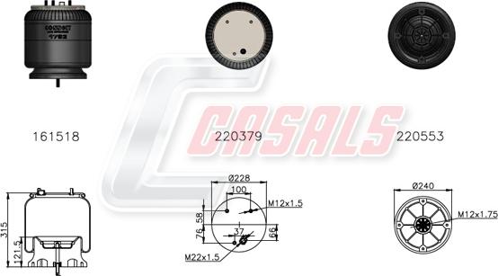 Casals B2821 - Bellow, air suspension car-mod.net