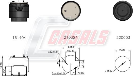 Casals B2828 - Bellow, air suspension car-mod.net