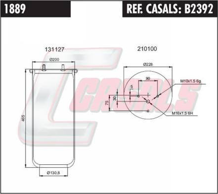 Casals B2392 - Bellow, air suspension car-mod.net