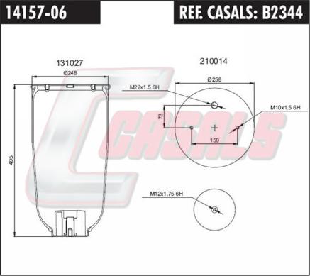 Casals B2344 - Bellow, air suspension car-mod.net