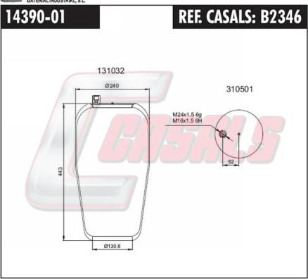 Casals B2346 - Bellow, air suspension car-mod.net