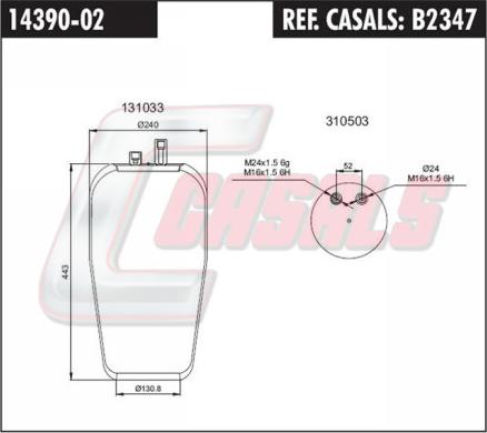 Casals B2347 - Bellow, air suspension car-mod.net