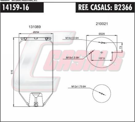Casals B2366 - Bellow, air suspension car-mod.net