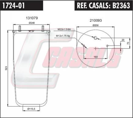 Casals B2363 - Bellow, air suspension car-mod.net