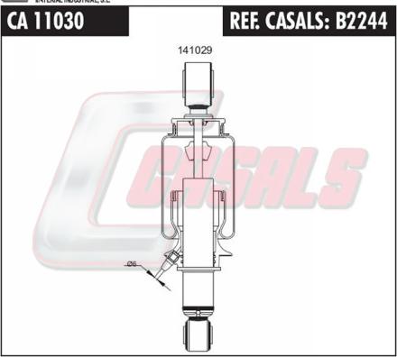 Casals B2244 - Shock Absorber, cab suspension car-mod.net