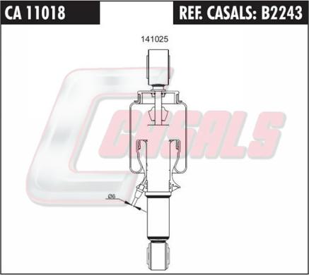 Casals B2243 - Shock Absorber, cab suspension car-mod.net