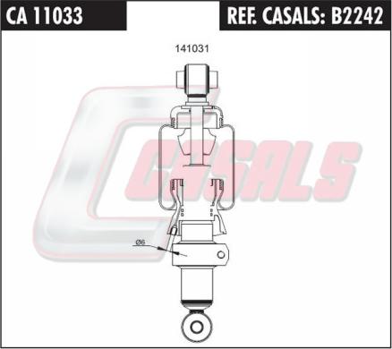 Casals B2242 - Shock Absorber, cab suspension car-mod.net