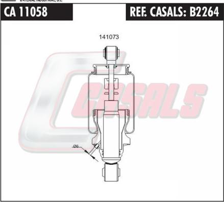 Casals B2264 - Shock Absorber, cab suspension car-mod.net