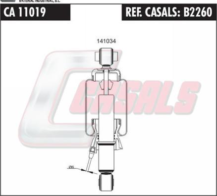 Casals B2260 - Shock Absorber, cab suspension car-mod.net