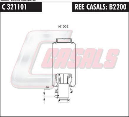 Casals B2200 - Shock Absorber, cab suspension car-mod.net
