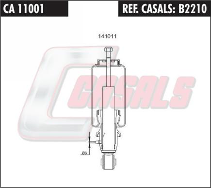 Casals B2210 - Shock Absorber, cab suspension car-mod.net
