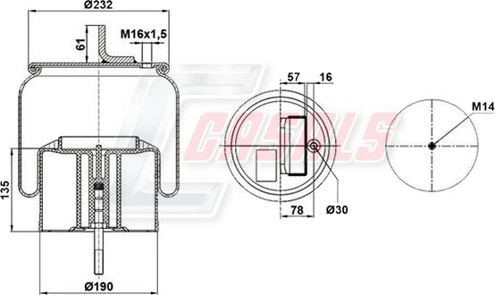 Casals B2712 - Bellow, air suspension car-mod.net